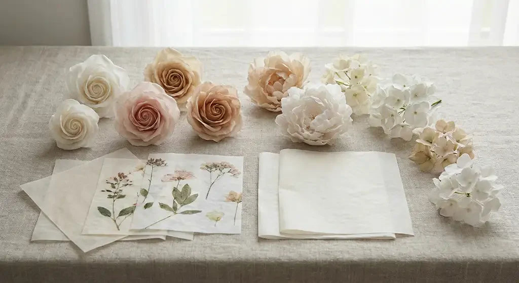 Rose e fogli di ostia per pasticceria professionale