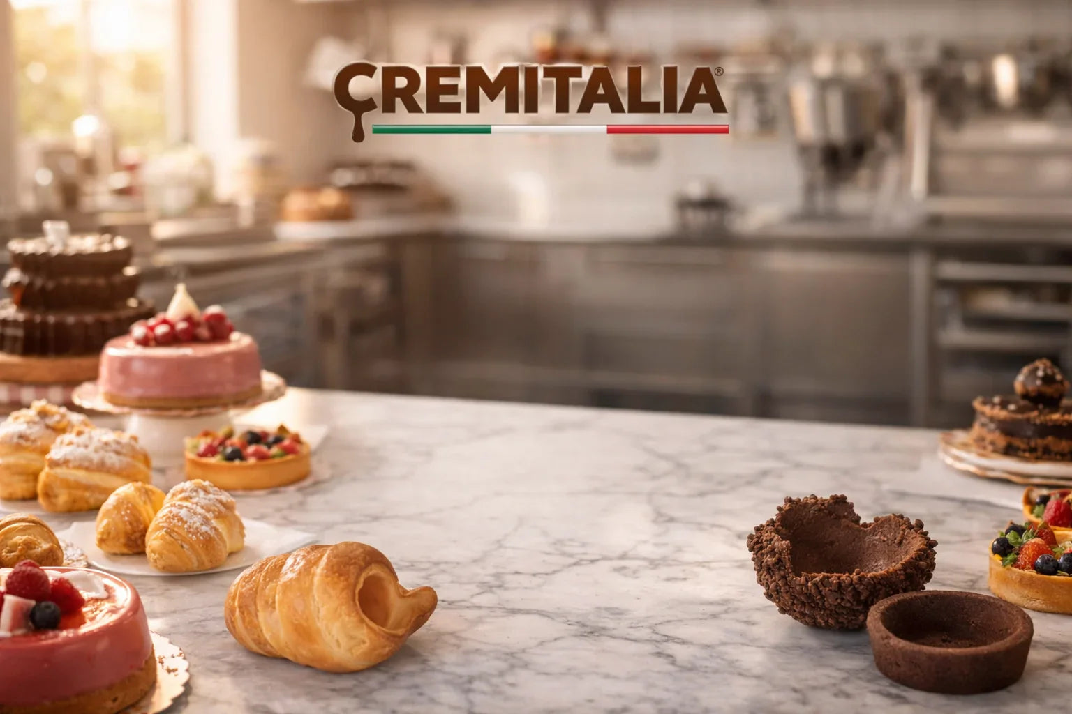Semilavorati tartelle cannoli basi su tavolo pasticceria professionale