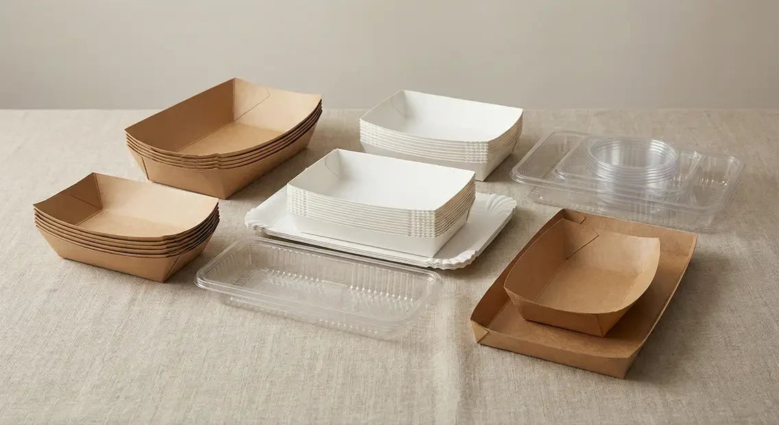 Vassoi di Carta e Plastica