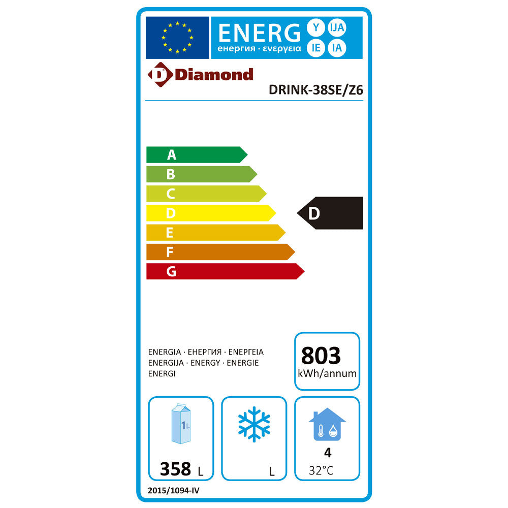Vetrina ventilata T° positiva, 380 Litri DIAMOND - immagine 2