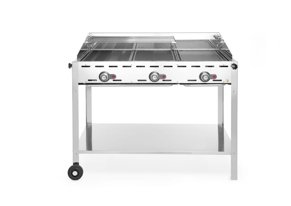 Griglia a gas con 3 bruciatori, HENDI, Profi Line, 17,4kW, 1078x612x(H)825mm