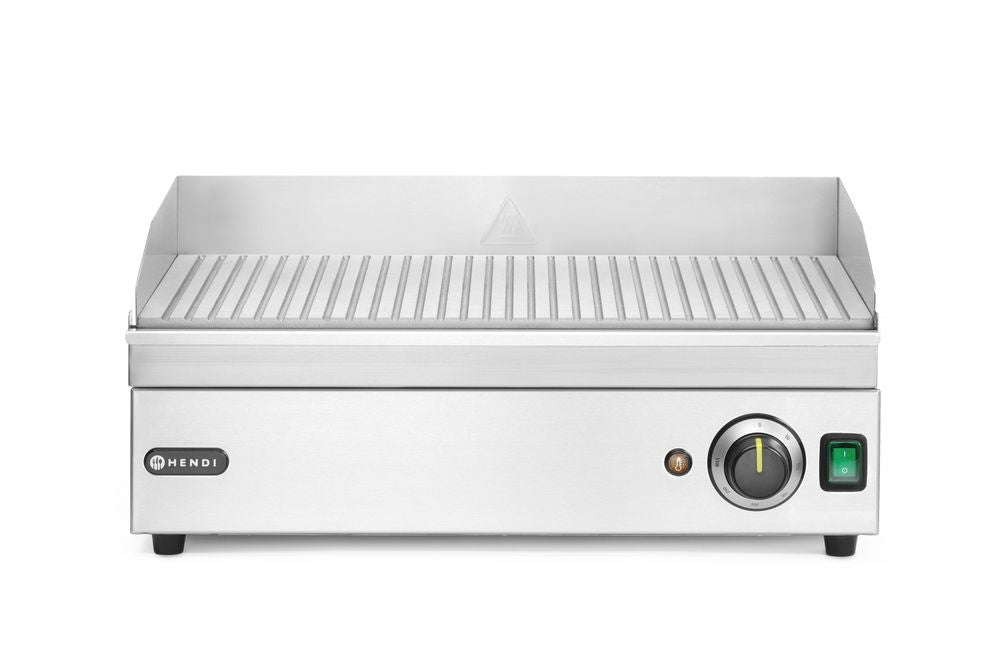 Fry top rigata, HENDI, Kitchen Line, 220-240V/2400W, 527x404x(H)233mm