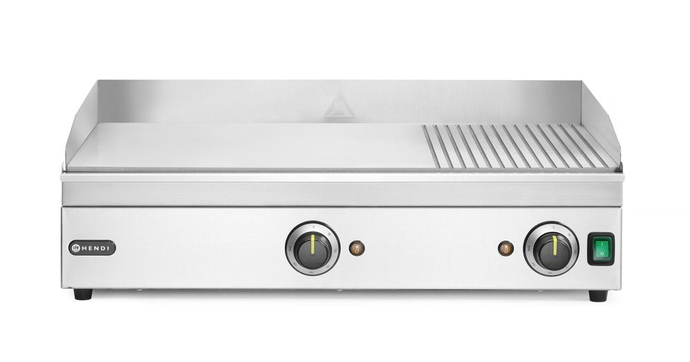Fry top 1/3 rigata, HENDI, Kitchen Line, 220-240V/3500W, 697x474x(H)241mm