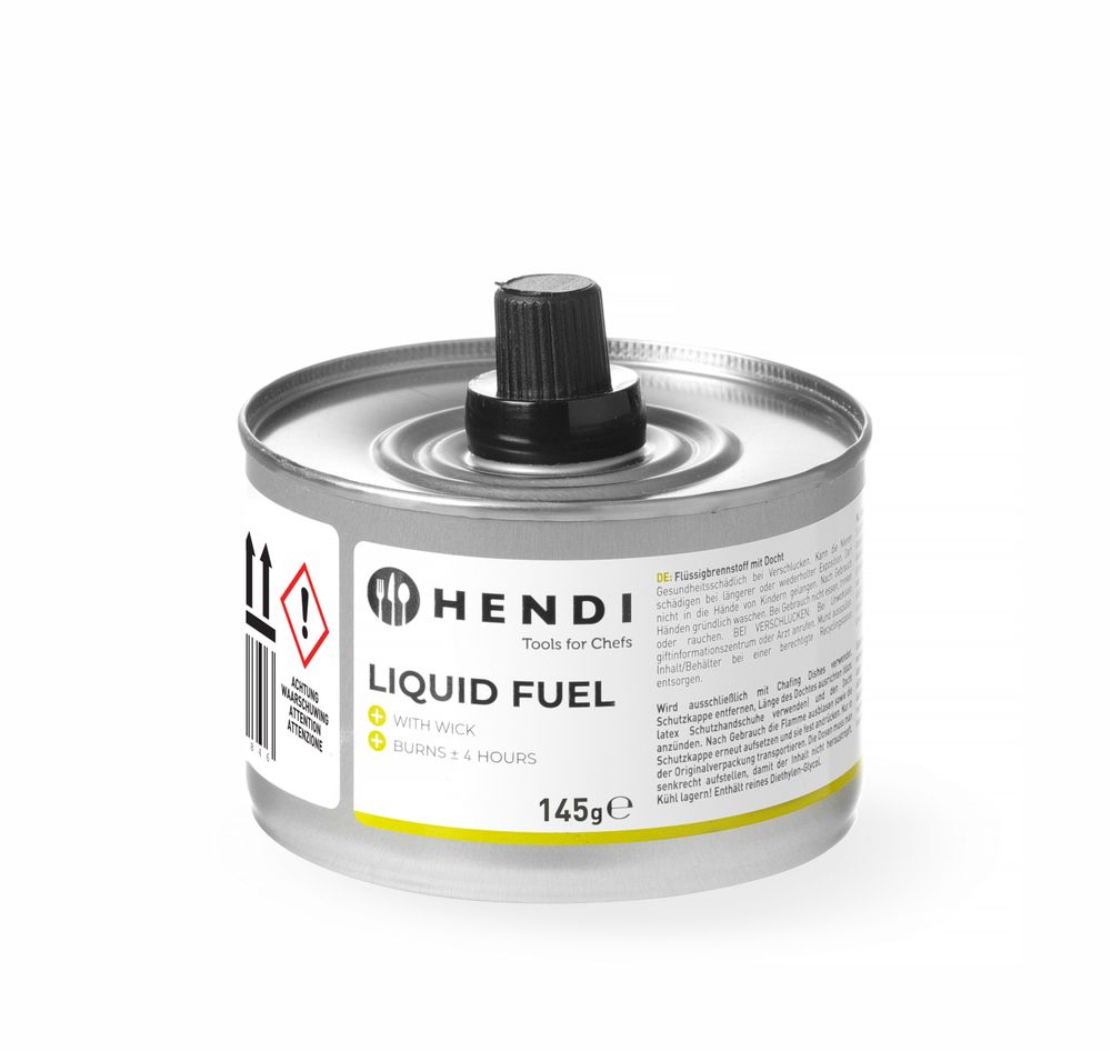 Carburante liquido con stoppino, HENDI, Durata ± 4 ore, 6 pezzi