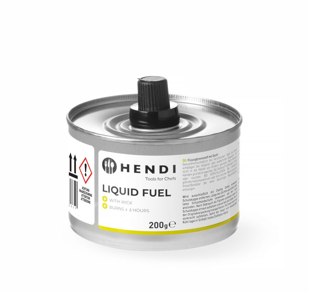 Carburante liquido con stoppino, HENDI, Durata ± 6 ore, 24 pezzi