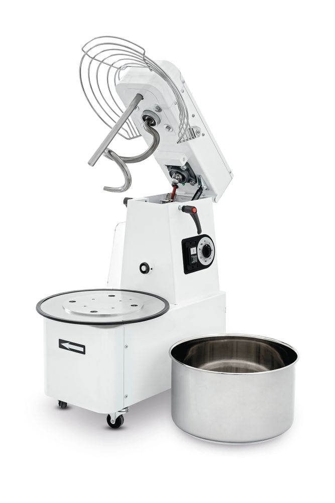 Miscelatore a spirale con testa sollevabile e ciotola rimovibile, HENDI, 56 kg/h, 22L, 230V/750W, 400x672x(H)730mm