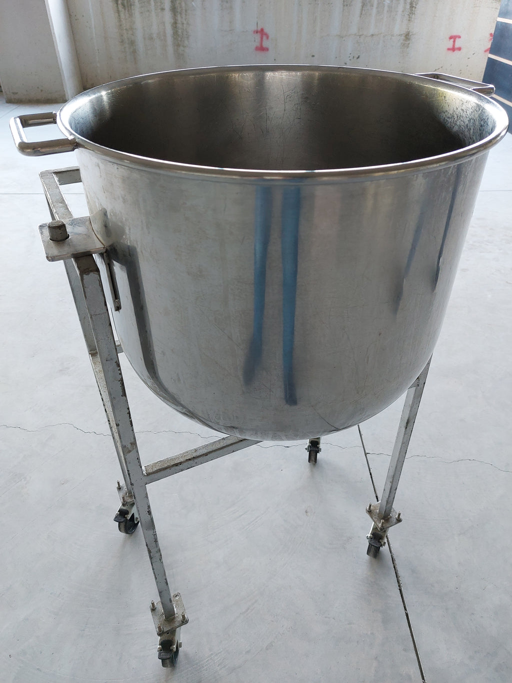 Vasca Inox per planetaria Pietroberto 60lt con carrello - Dea Distribuzione