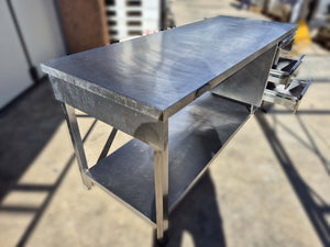 Tavolo di lavoro inox Zanussi con 3 cassetti dim. 180x70