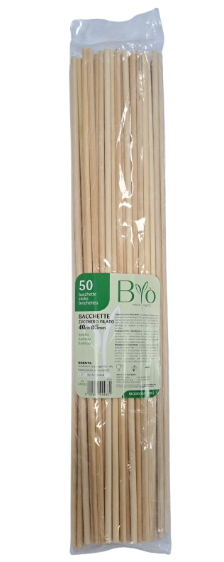 Stecconi in Legno Bambu 40cm pz 100