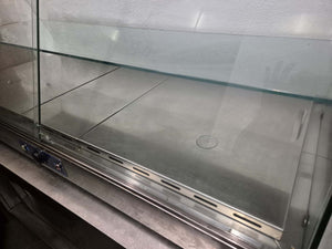 Vetrina riscaldata inox e vetro, 2 piani 140x63x55