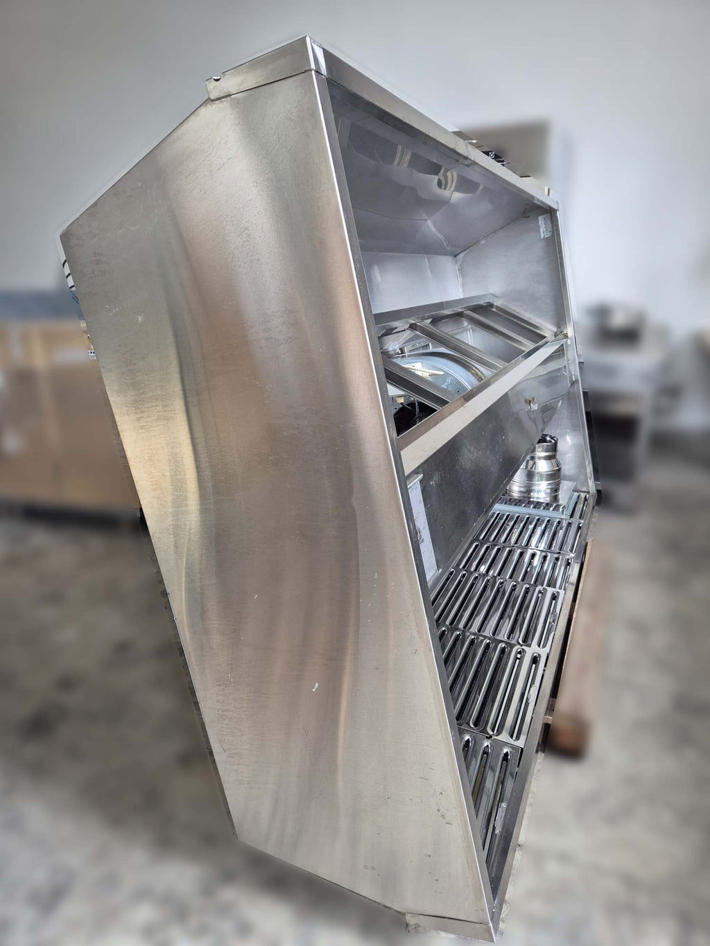 Cappa centrale con motore aspirante cm 240x140x50