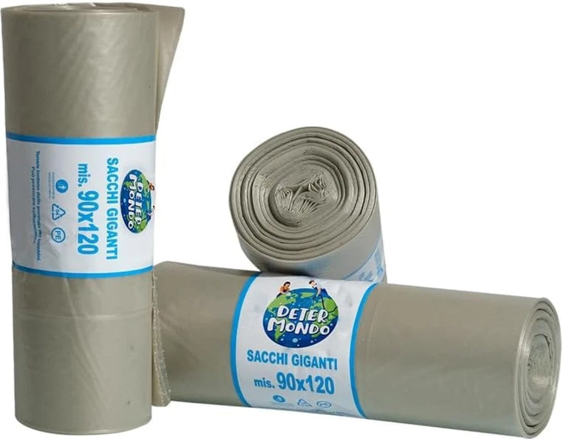 Sacchi Spazzatura 90x120 Gr. 75 Ambra Rotolo pz 10