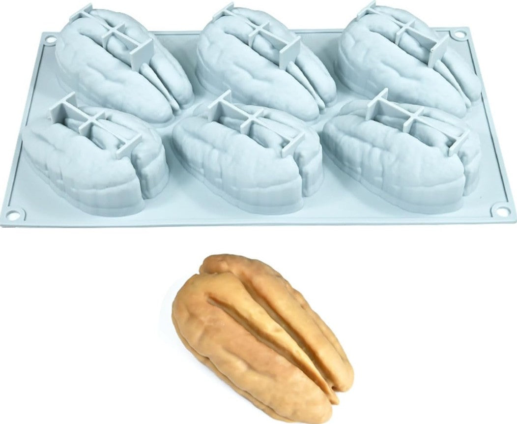Stampo Silicone Noce 6 Impronte Monoporzione