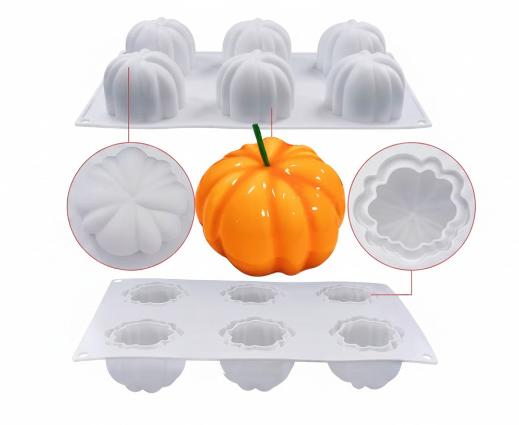 Stampo Silicone Zucca 6 Impronte Monoporzione
