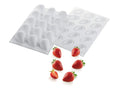 Stampo Silicone Mini Fragola 15 Impronte Monoporzione