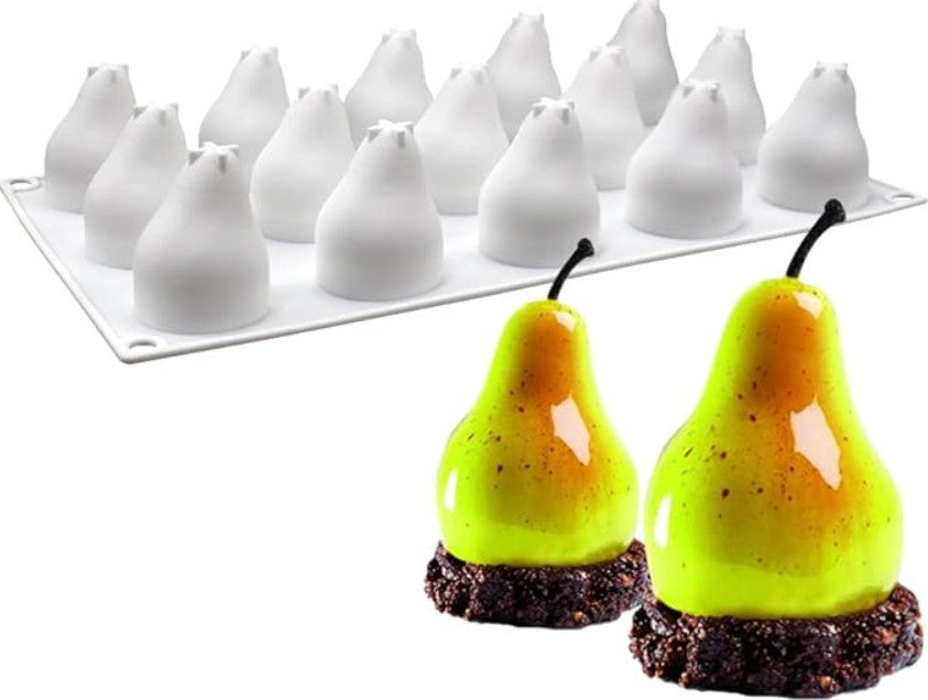 Stampo Silicone Mini Pera 15 Impronte Monoporzione