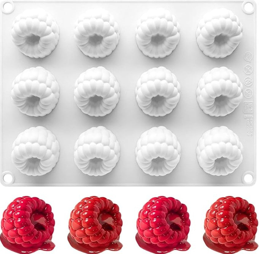 Stampo Silicone Mini Lampone 15 Impronte Monoporzione