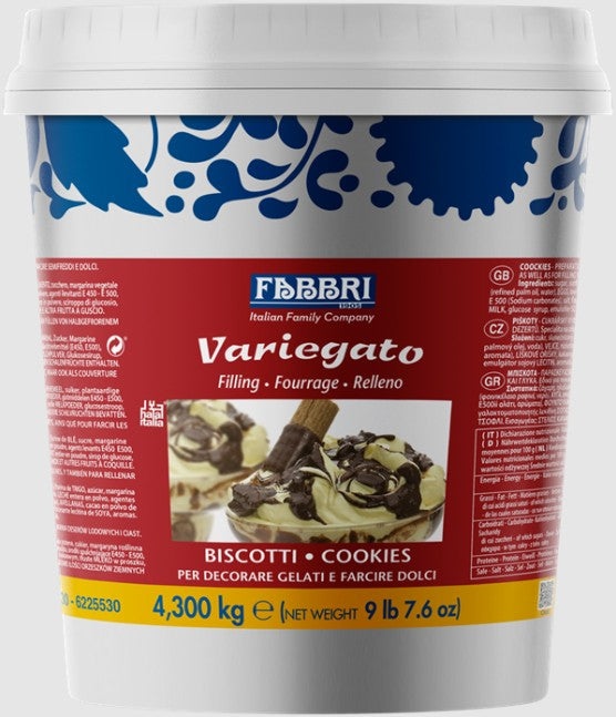Fabbri Variegato Biscotti Cookies Kg 4.3