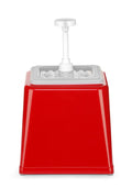 Dosatore per salse con pompa, HENDI, 2,5L, Rosso, 230x210x(H)327mm