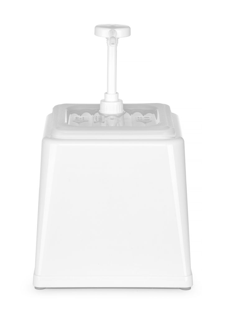 Dosatore per salse con pompa, HENDI, 2,5L, Bianco, 230x210x(H)327mm