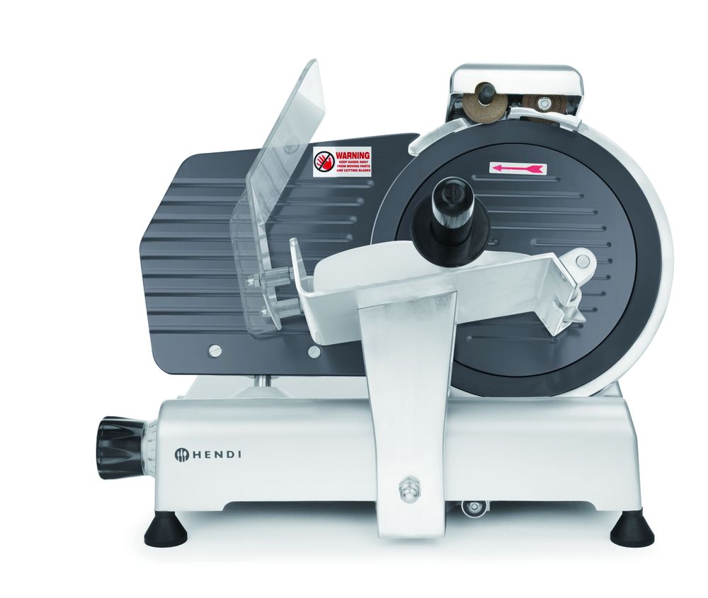 Affettatrice Kitchen Line 250 con un rivestito di teflon, HENDI, Kitchen Line, 230V/150W, 494x402x(H)398mm