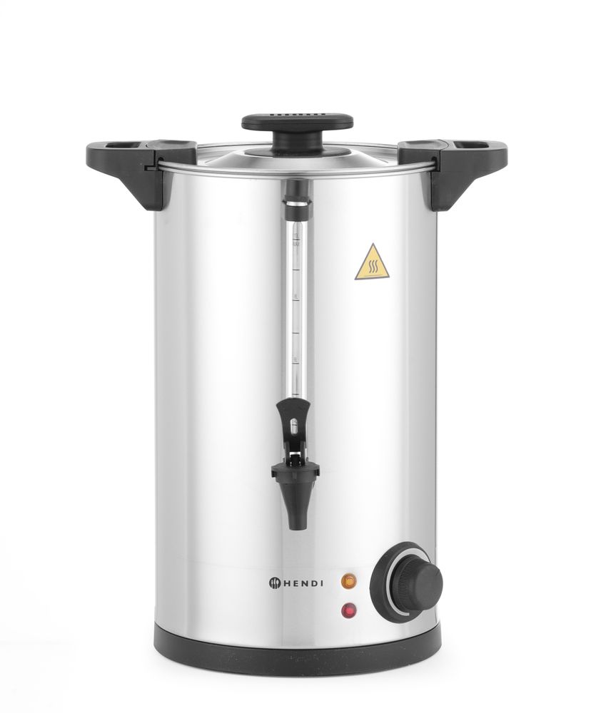 Caldaia per bevande calde a parete singola., HENDI, ≈ 65 tazze in 40 minuti., 10L, 220-240V/1500W, 340x315x(H)430mm