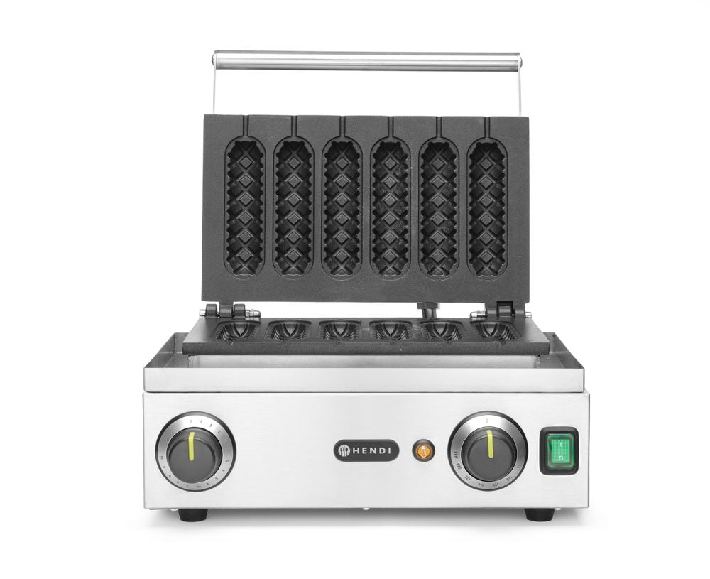 Piastra per waffle corn dog, HENDI, 230V/1550W, 390x378x(H)229mm