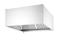 Cappa aspirante a parete - imbullonata, HENDI, Argento, 1205x1000x(H)450mm, rettangolare