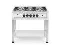 Cucina a gas - 5 bruciatori, telaio aperto, HENDI, Kitchen Line, 14,3kW, 900x640x(H)910mm