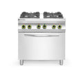 Fornello a gas a 4 fuochi con forno a convezione GN 1/1, HENDI, Kitchen Line, 230V/3000W, 19kW, 800x722x(H)900mm
