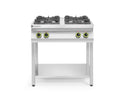 Cucina a gas Cucina Linea 4 bruciatori con supporto aperto, HENDI, Kitchen Line, 19kW, 800x700x(H)900mm