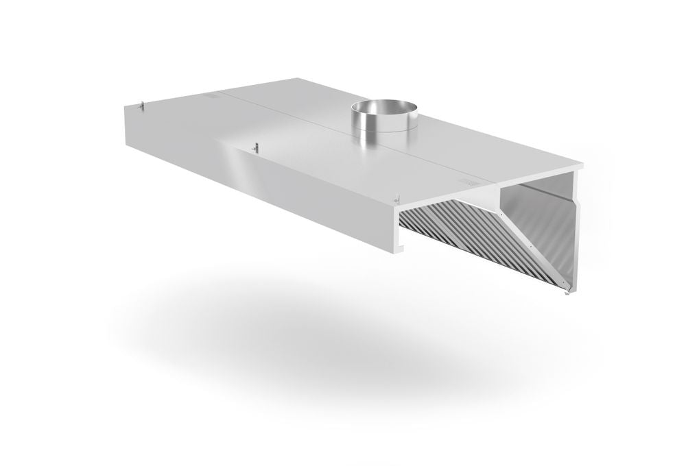 Cappa estrattore montata a parete, angolata, HENDI, Profi Line, con illuminazione a LED, 1000x700x(H)450mm