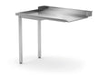 Tavolo di scarico per lavastoviglie, HENDI, Lato sinistro, 1000x700x(H)850mm