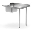 Tavolo di carico con lavabo per lavastoviglie., HENDI, Lato sinistro, 1200x700x(H)850mm