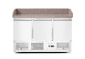 Banco da pizza con tre porte e vetrinetta refrigerata 380+40L, Arktic, 254L, 230V/400W, 1400x700x(H)1491mm