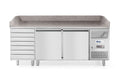Banco pizza a 2 porte 7 cassetti 280L, Arktic, 250L, 230V/250W, 2020x802x(H)1000mm