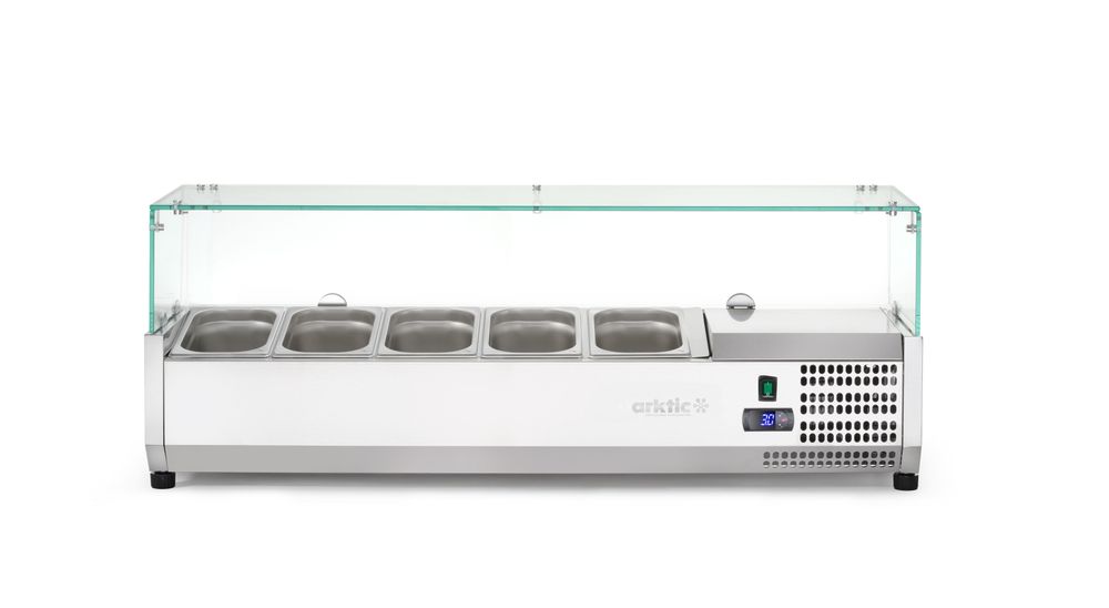 Vetrina refrigerata GN 1/4, Arktic, 5x GN 1/4, 230V/180W, 1205x335x(H)460mm