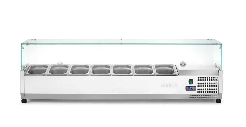Vetrina refrigerata GN 1/4, Arktic, 7x GN 1/4, 230V/180W, 1505x335x(H)460mm