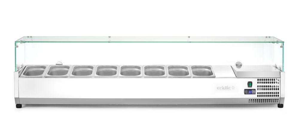 Vetrina refrigerata GN 1/4, Arktic, 8x GN 1/4, 230V/180W, 1805x335x(H)460mm