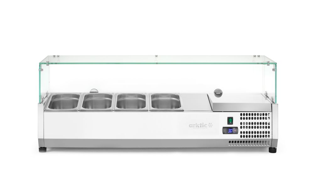 Vetrina refrigerata GN 1/3, Arktic, 4x GN 1/3, 230V/180W, 1208x400x(H)456mm