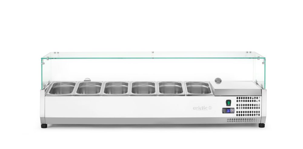Vetrina refrigerata GN 1/3, Arktic, 6x GN 1/3, 230V/180W, 1405x420x(H)456mm