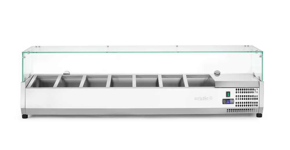 Vetrina refrigerata GN 1/3, Arktic, 7x GN 1/3, 230V/180W, 1605x420x(H)460mm