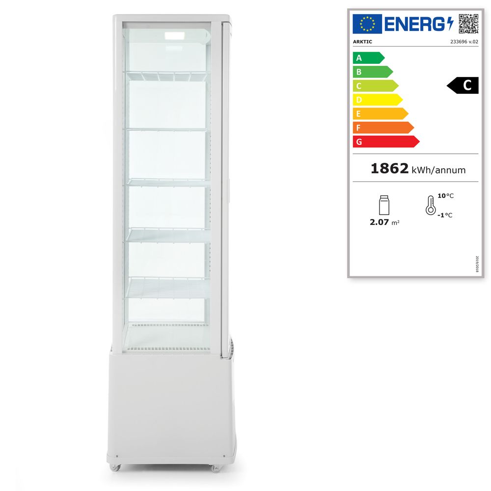 Vetrina armadio refrigerata, 270 litri, Arktic, Bianco, 230V/290W, 556x526x(H)1913mm