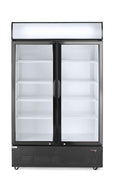 Frigorifero per bar posteriore con pannello retroilluminato, doppia porta, Arktic, 512L, Nero, 220-240V/510W, 1120x585x(H)1900mm