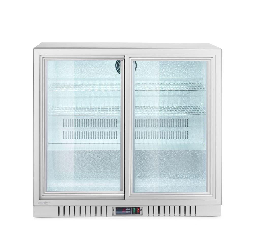 Frigorifero per bar posteriore e 2 porte scorrevoli, Arktic, 150L, Argento, 220-240V/160W, 900x520x(H)840mm