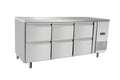 Bancone refrigerato, con 6 cassetti, Arktic, 420L, 230V/400W, 1795x700x(H)879mm