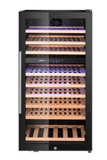 Frigorifero per vini, 2 zone, 91 bottiglie, Arktic, 230L, Nero, 569x595x(H)1215mm