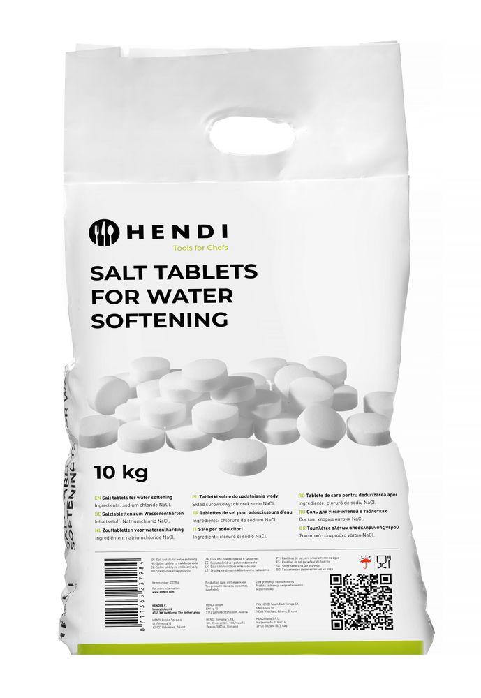 Compresse di sale per addolcimento dell’acqua., HENDI, 10 kg