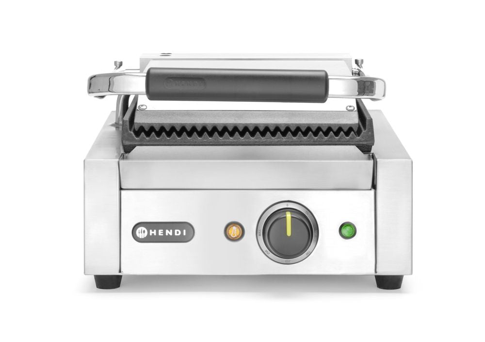 Piastra panini - versione singola, HENDI, sopra e sotto rigata, 230V/1800W, 310x375x(H)216mm