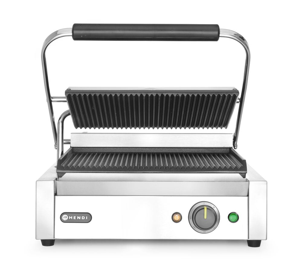 Piastra panini, HENDI, sopra e sotto rigata, 230V/2200W, 430x375x(H)216mm